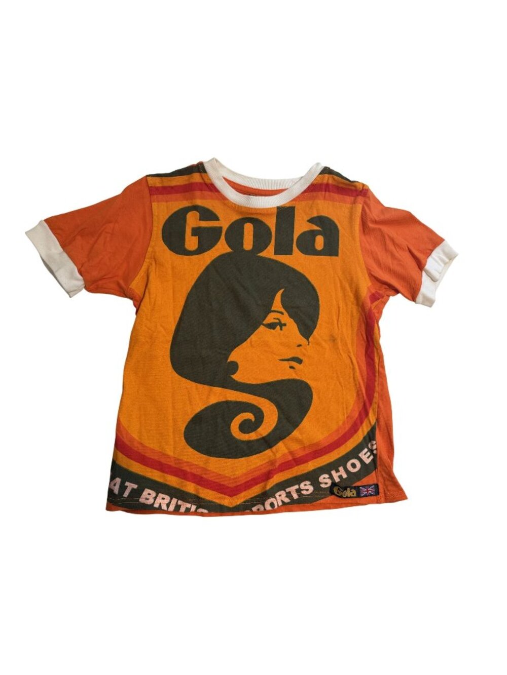NEW Gola Womens Orange T shirt Retro Vintage Size Small [jb]